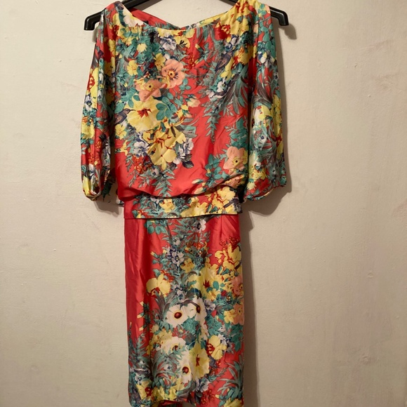 Bisou Bisou Floral Print Dress sz 10 NWT - Picture 2 of 13